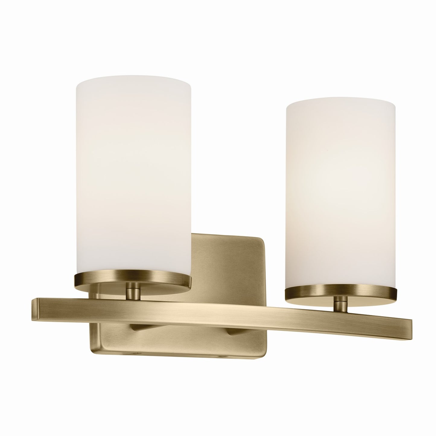 Crosby Two Light Bath in Natural Brass