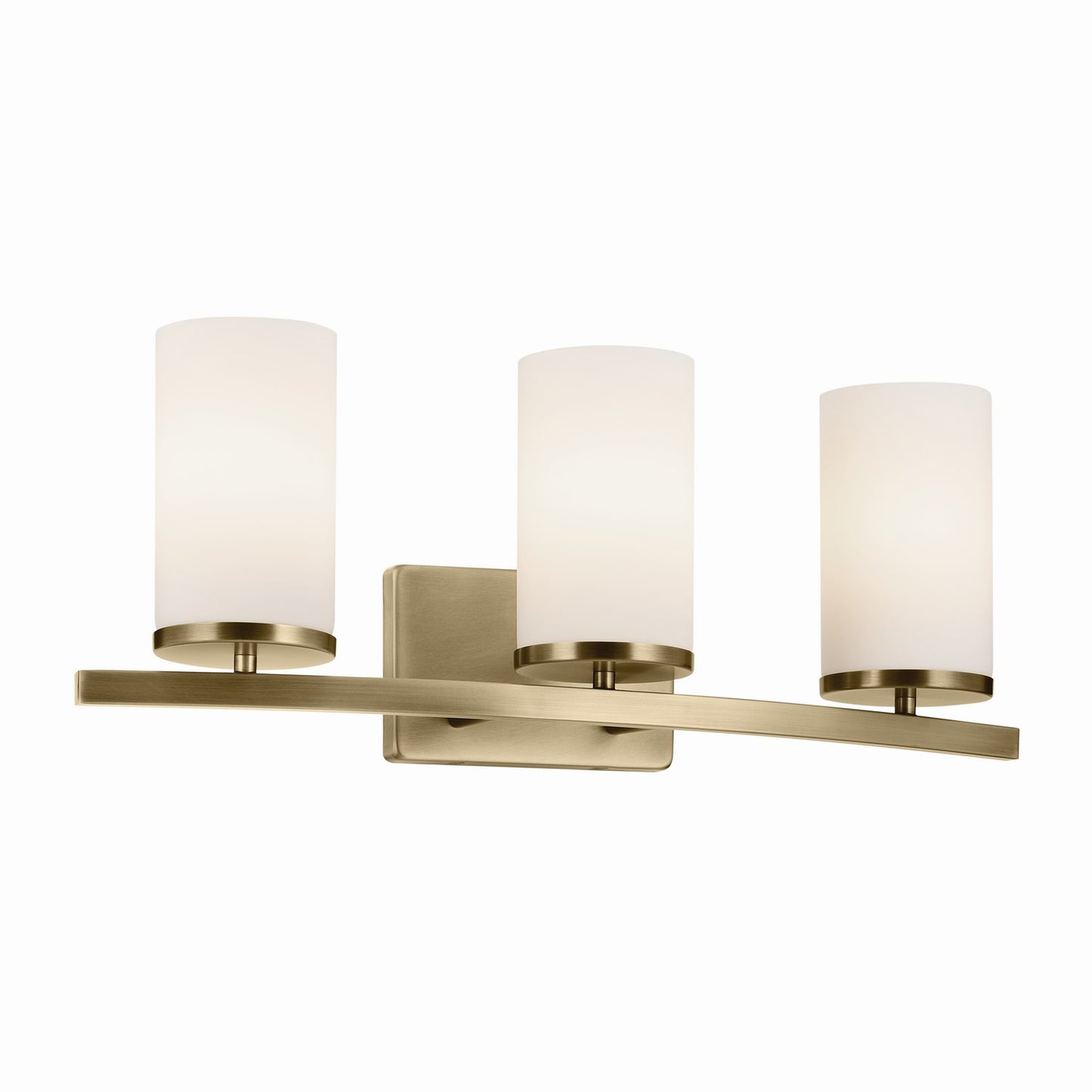 Crosby Three Light Bath in Natural Brass