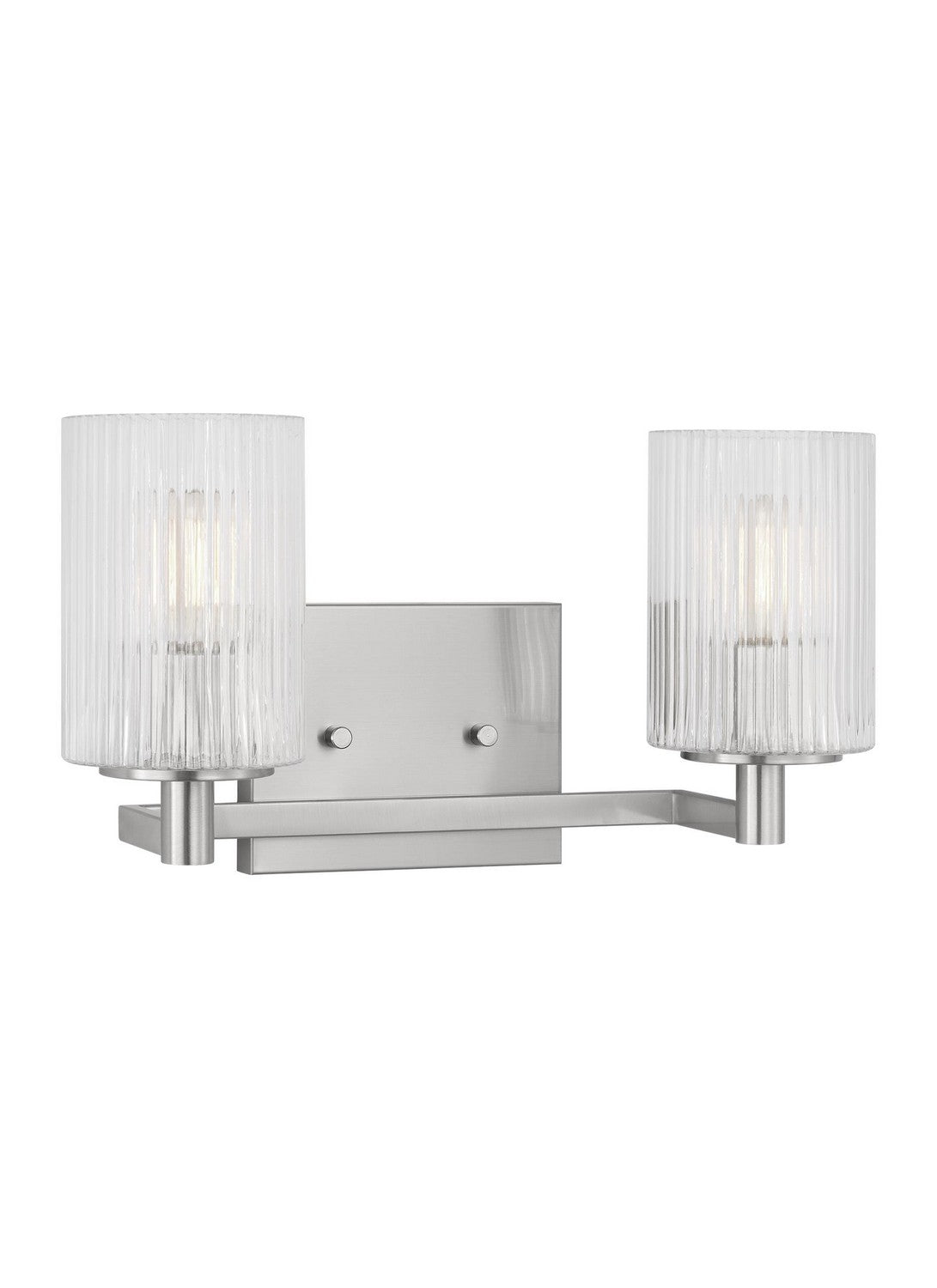 Lando Two Light Wall / Bath in Brushed Steel