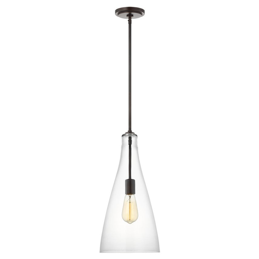 Arilda One Light Pendant in Midnight Black