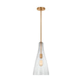 Arilda One Light Pendant in Satin Brass