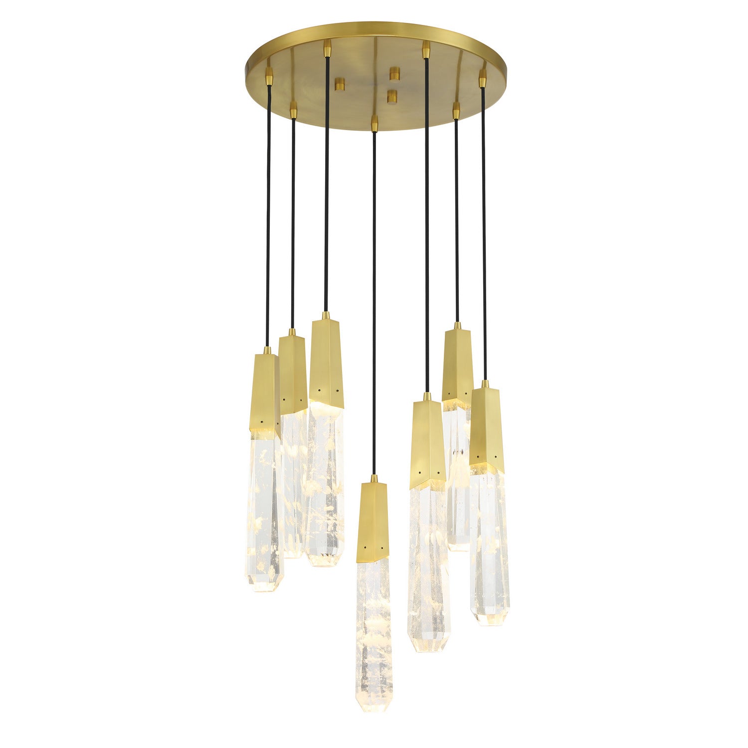 George Kovacs - P1287-859-L - LED Pendant - Drifting Droplets - Brushed Brass