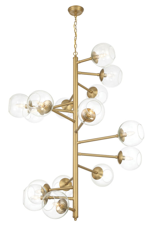 Millikan 15 Light Pendant in Signature Brass