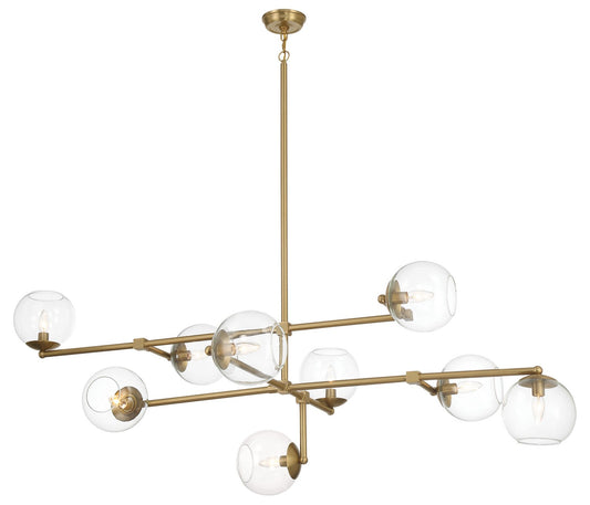Millikan Nine Light Pendant in Signature Brass
