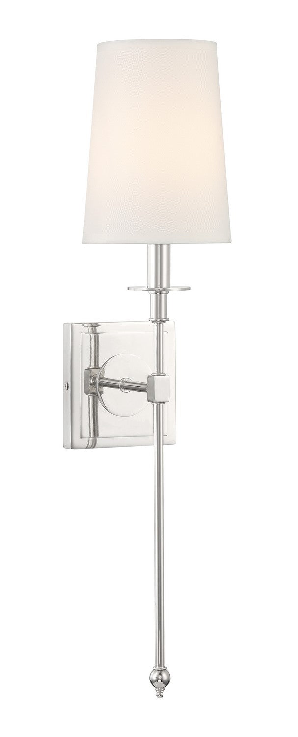 Calera One Light Wall Sconce in Polished Nickel