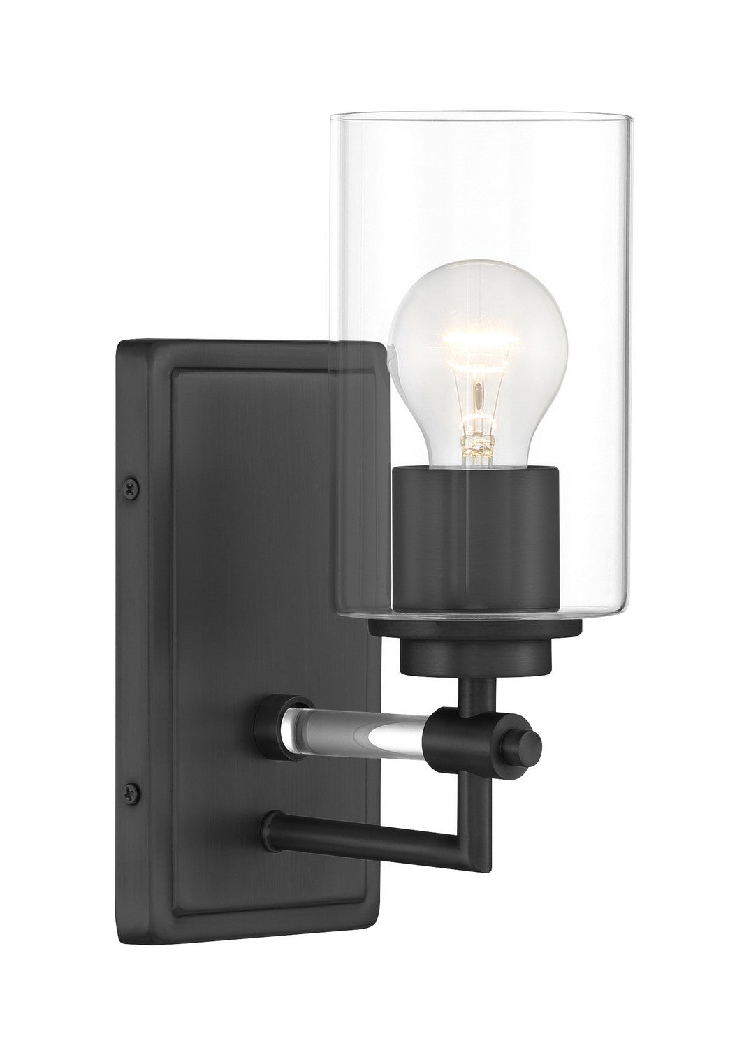 Binsly One Light Bath Vanity in Coal Black