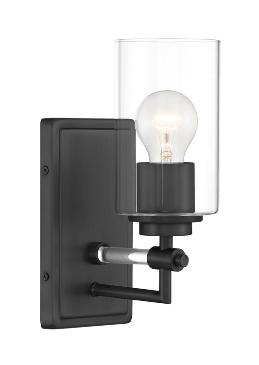 Binsly One Light Bath Vanity in Coal Black