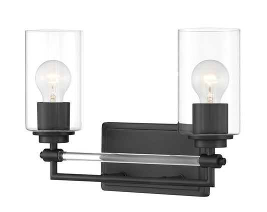 Binsly Two Light Bath Vanity in Coal Black