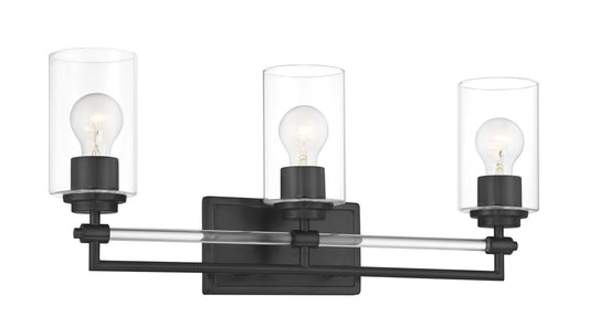 Binsly Three Light Bath Vanity in Coal Black