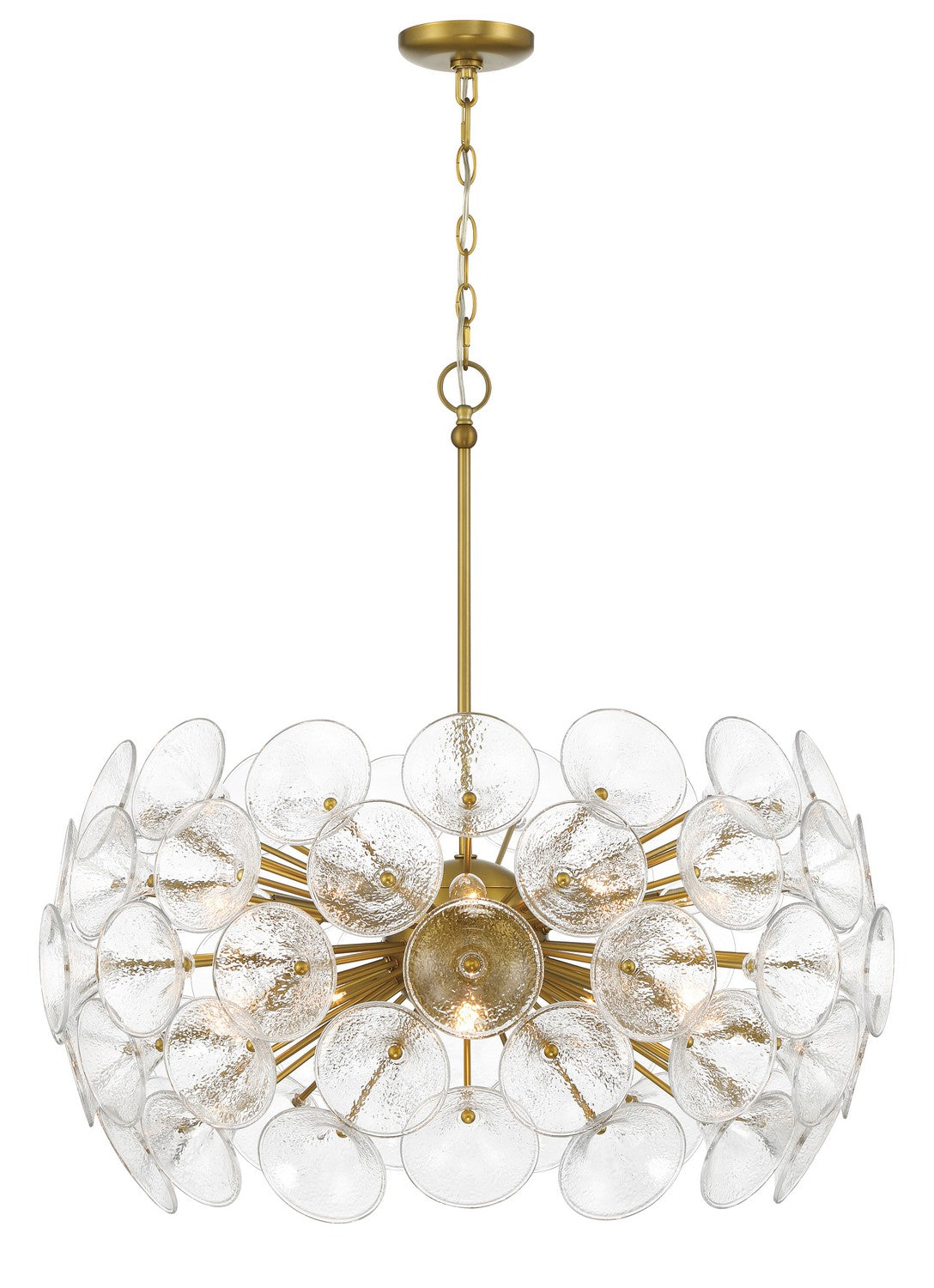 Winter Ten Light Pendant in Soft Brass