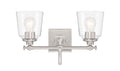 Antonia Two Light Vanity in Brushed Nickel