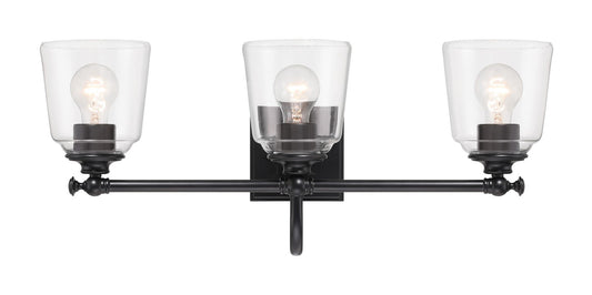 Antonia Three Light Bath Vanity in Coal Black