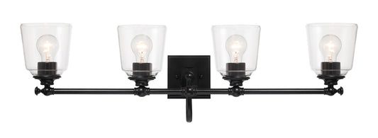 Antonia Four Light Bath Vanity in Coal Black