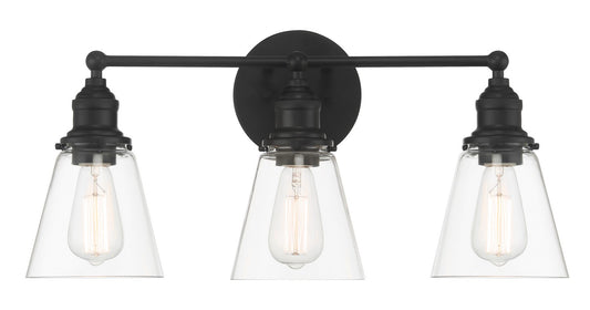 Barwell Three Light Bath Vanity in Coal Black