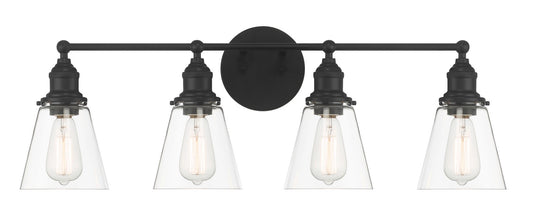 Barwell Four Light Bath Vanity in Coal Black