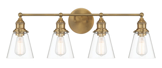 Barwell Four Light Bath Vanity in Oxidized Aged Brass