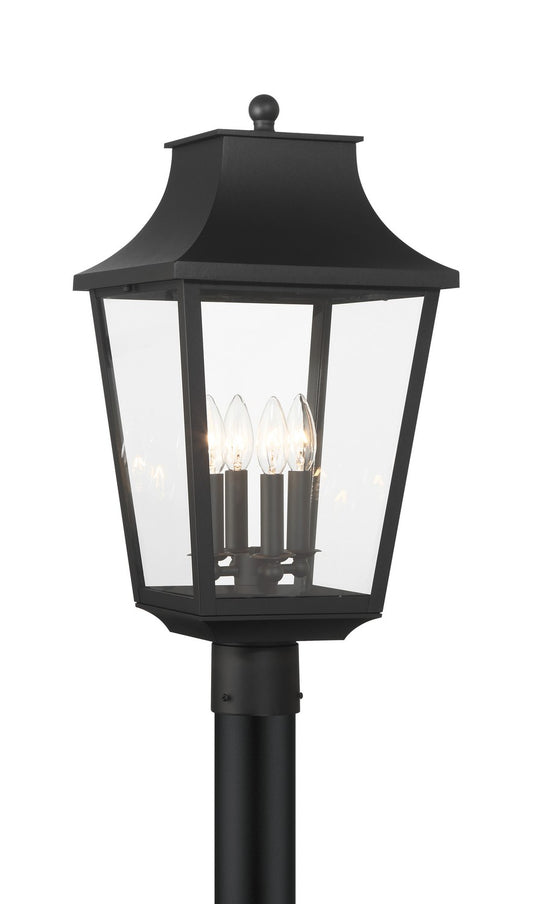 Altimeter Four Light Outdoor Post Lantern in Sand Coal