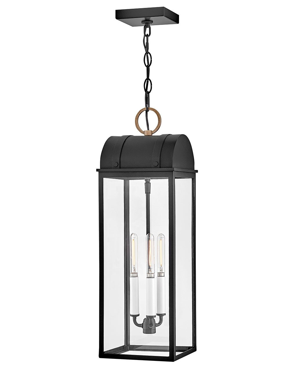 Campbell LED Hanging Lantern in Black