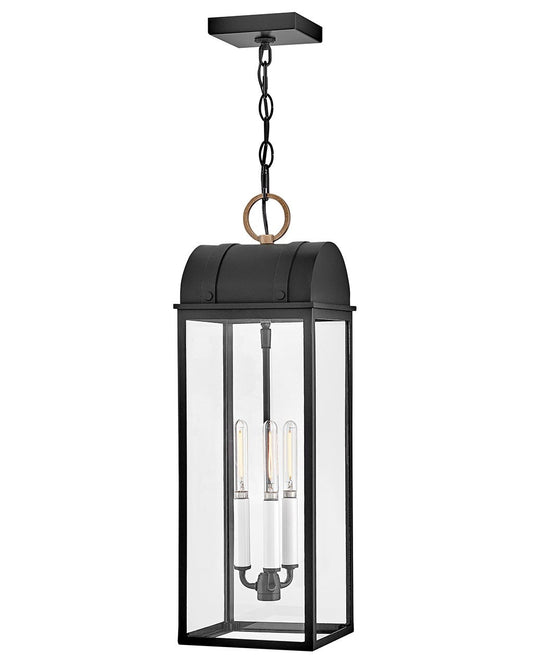 Campbell LED Hanging Lantern in Black