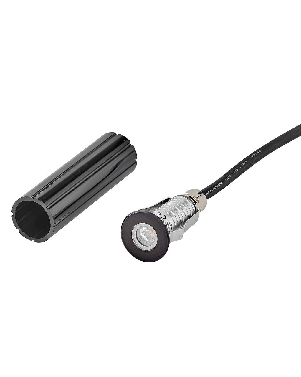 Sparta - Dot LED Button Light in Stainless Steel Black