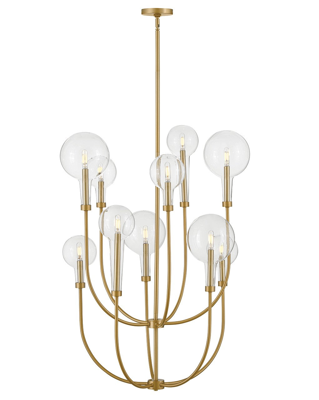 Alchemy LED Chandelier in Lacquered Brass