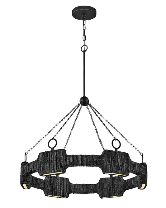 Raffi LED Chandelier in Carbon Black