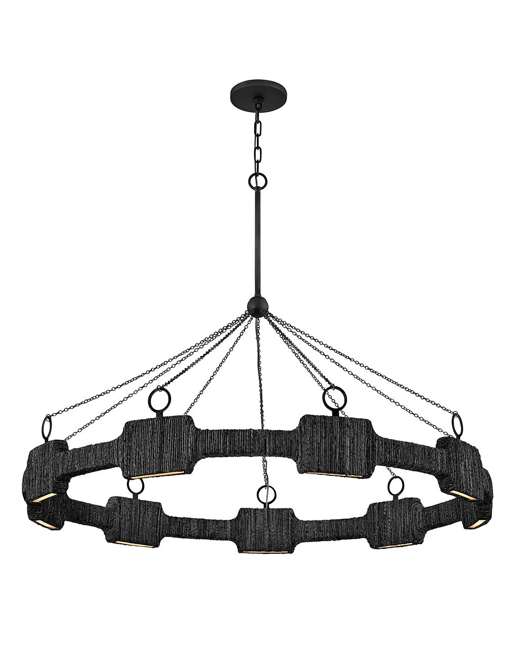 Raffi LED Chandelier in Carbon Black