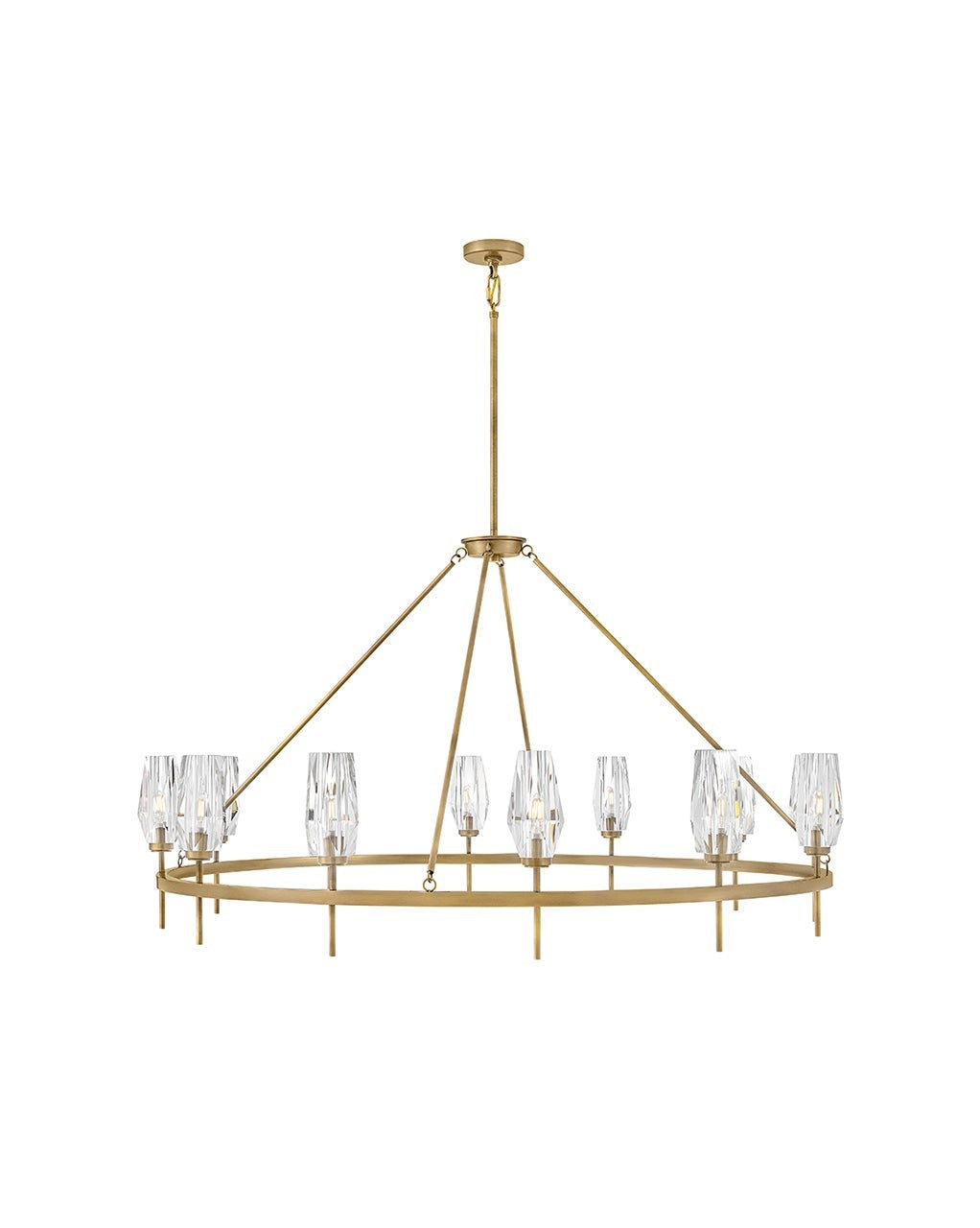 Ana LED Chandelier in Heritage Brass