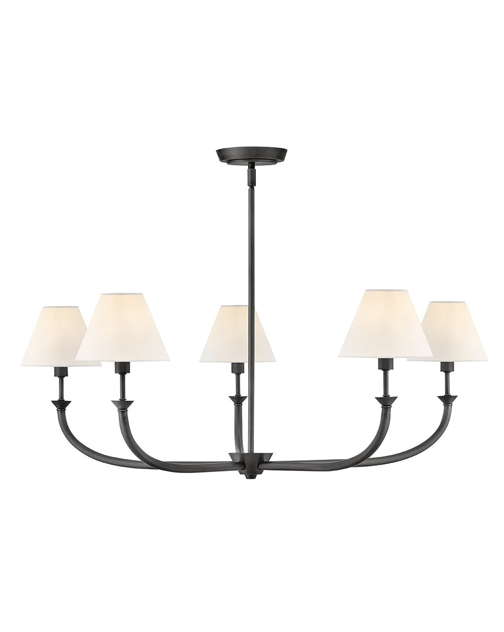 Greta LED Chandelier in Blackened Brass