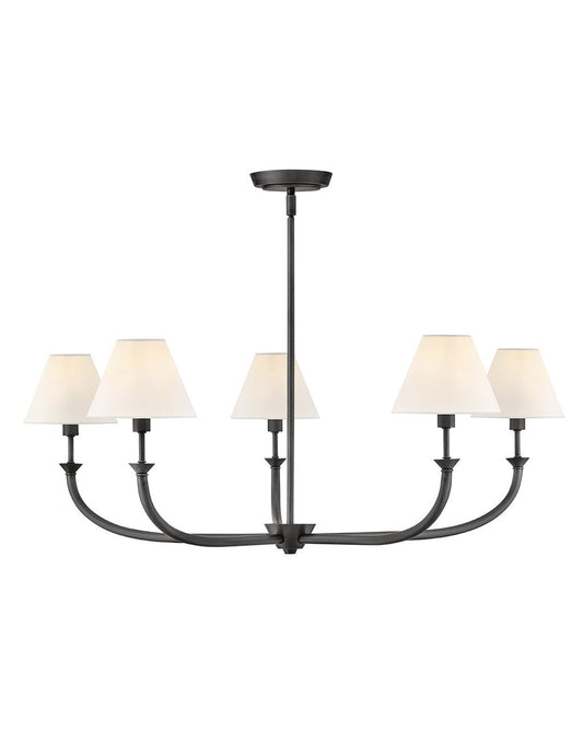 Greta LED Chandelier in Blackened Brass