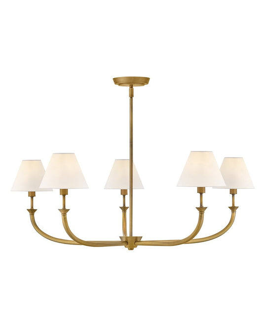 Greta LED Chandelier in Heritage Brass