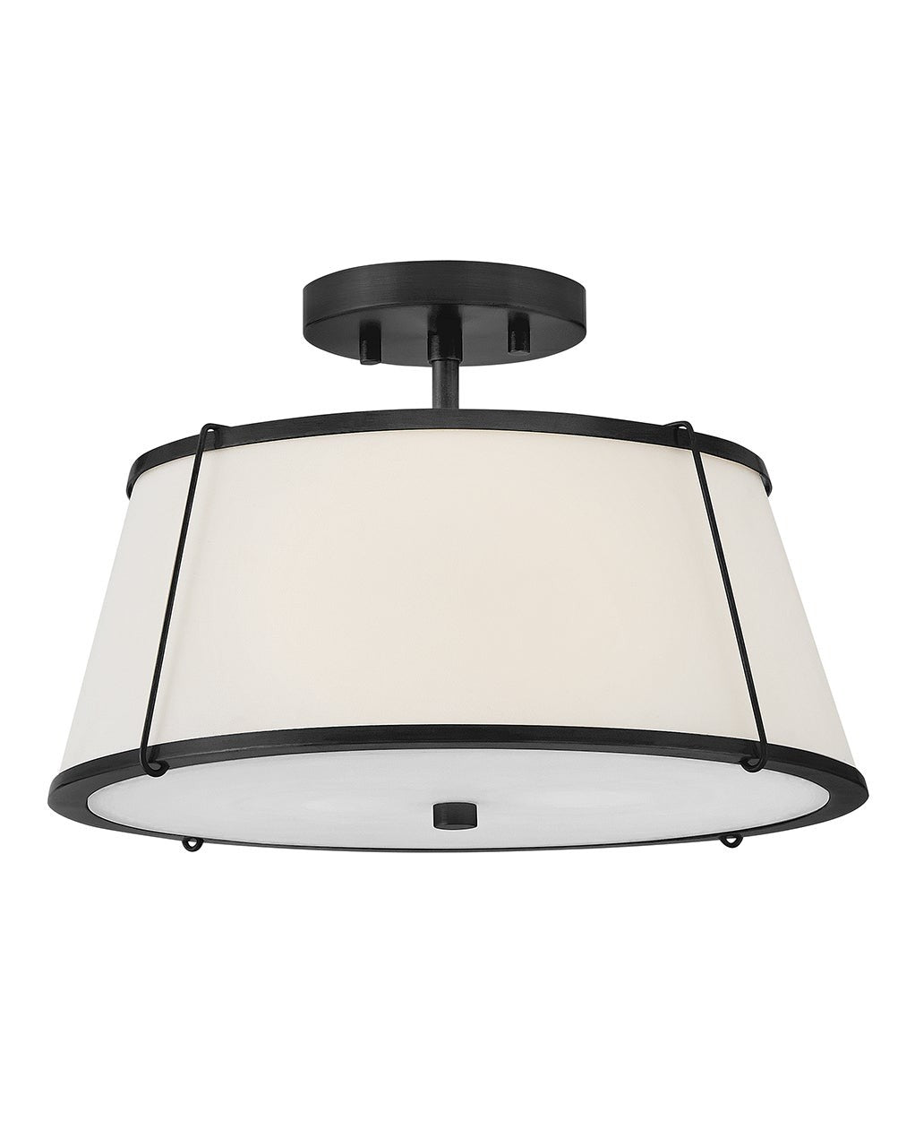 Clarke LED Semi-Flush Mount in Black