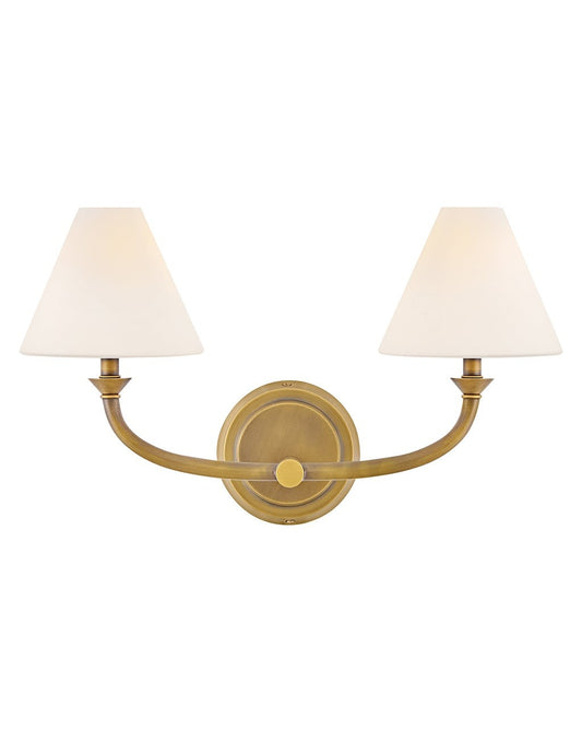 Greta LED Vanity in Heritage Brass