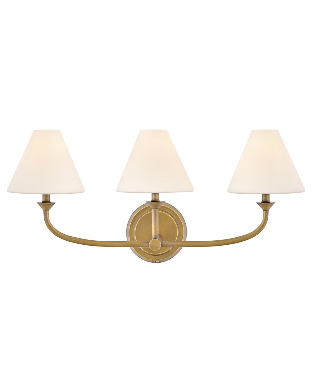 Greta LED Vanity in Heritage Brass