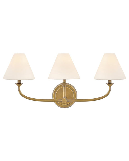 Greta LED Vanity in Heritage Brass