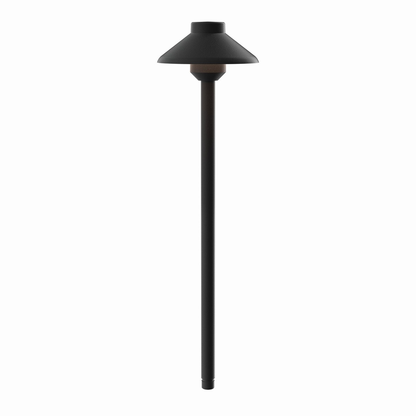 Landscape Led Stepped Dome LED Path in Black Textured