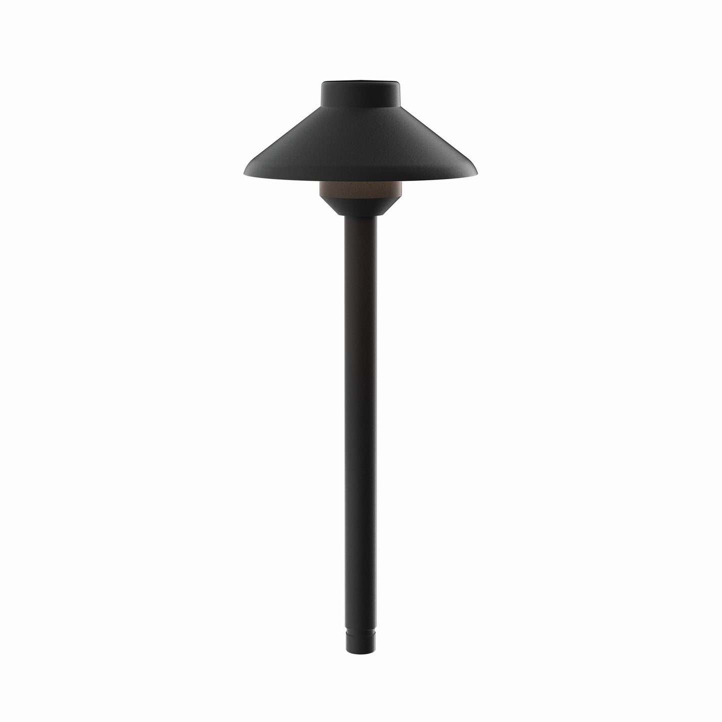 Landscape Led Stepped Dome LED Path in Black Textured