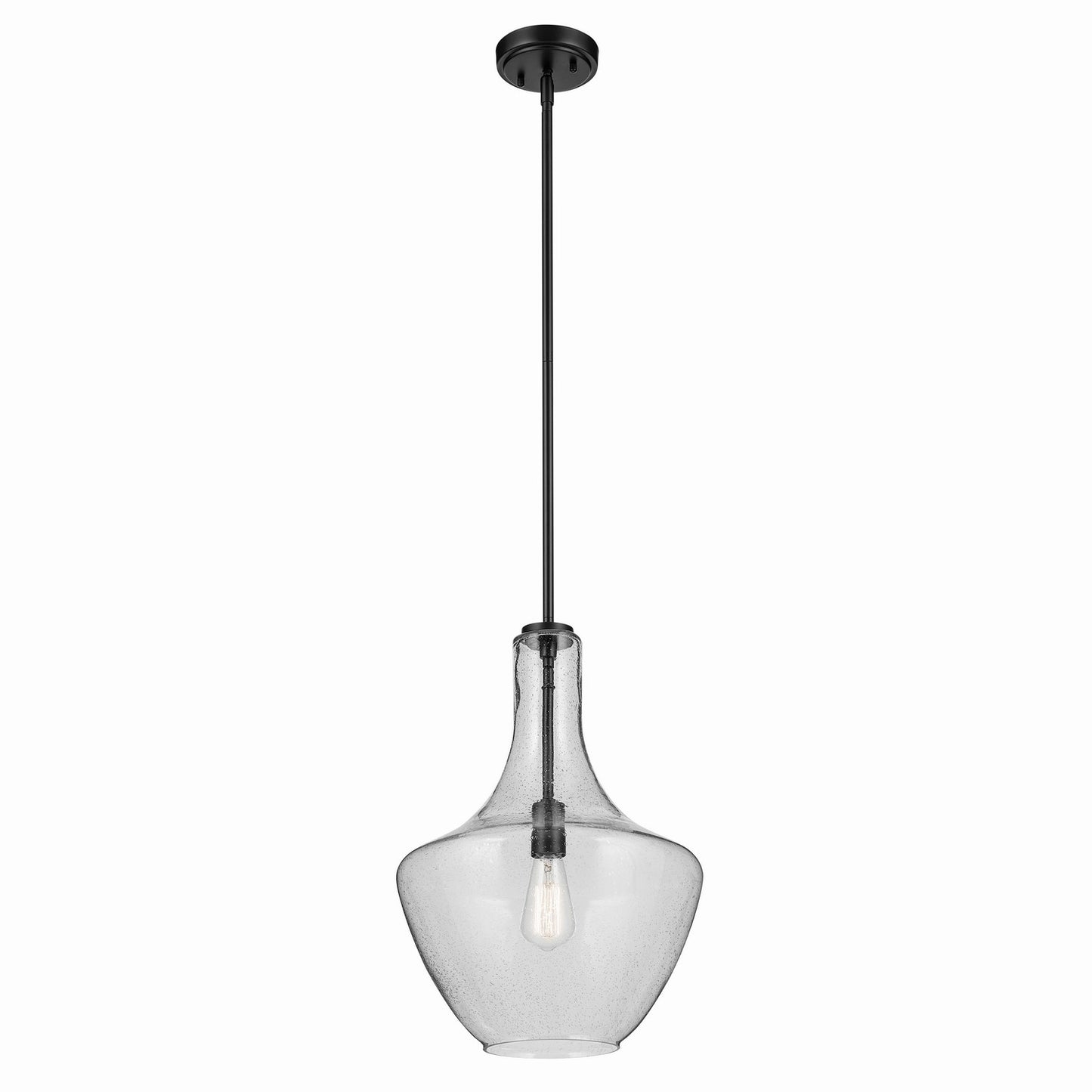 Everly One Light Pendant in Black