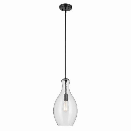Everly One Light Pendant in Black