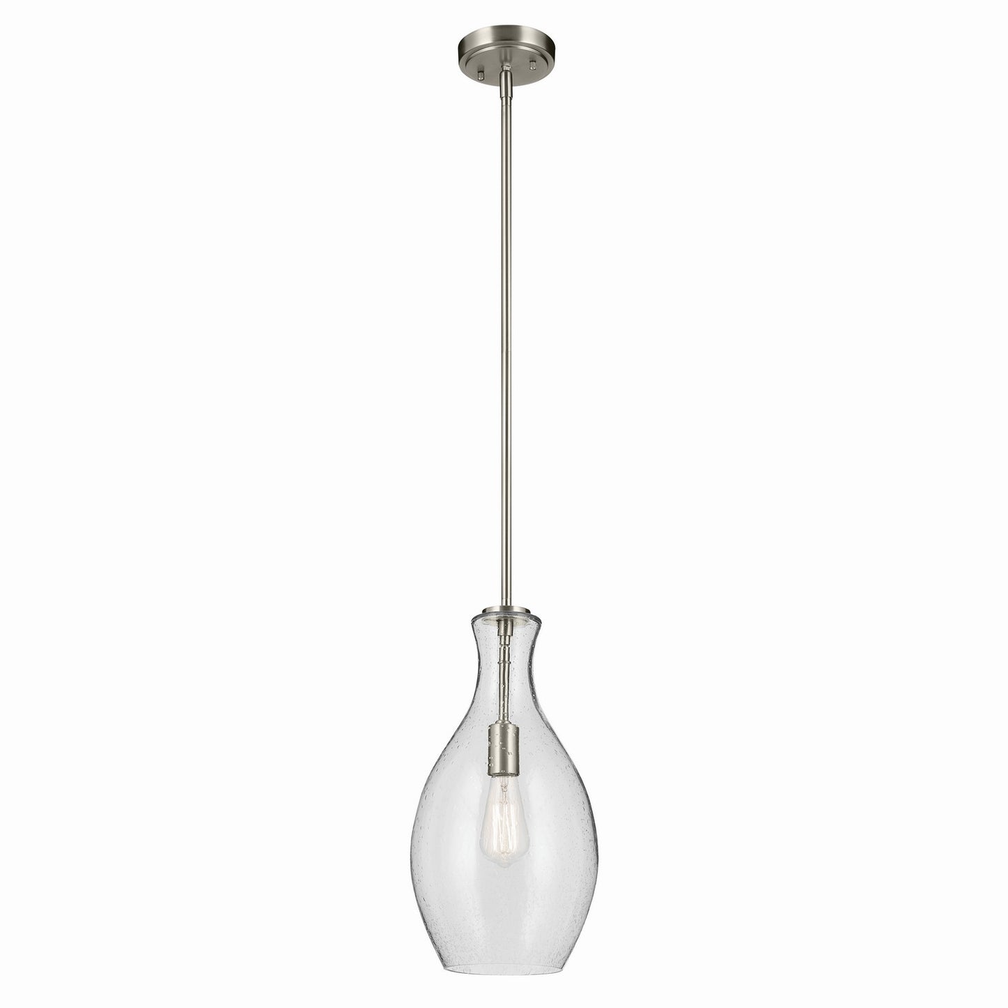 Everly One Light Pendant in Brushed Nickel