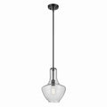 Everly One Light Pendant in Black