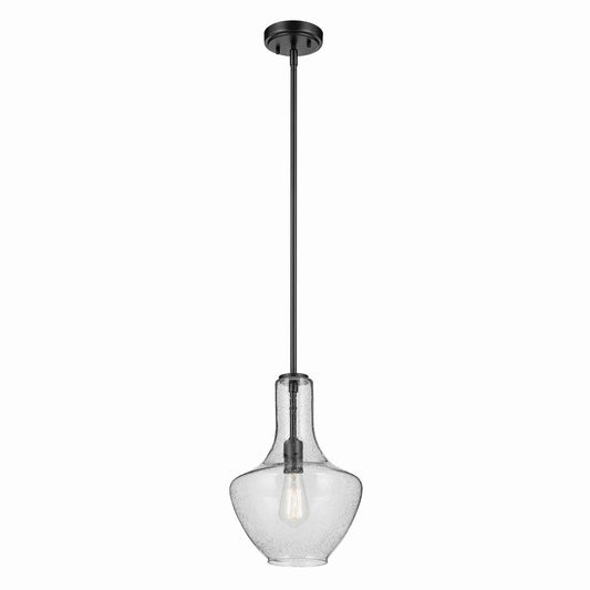 Everly One Light Pendant in Black