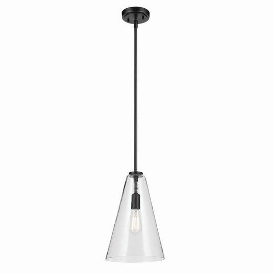 Everly One Light Pendant in Black