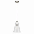 Everly One Light Pendant in Brushed Nickel