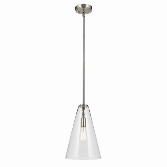 Everly One Light Pendant in Brushed Nickel