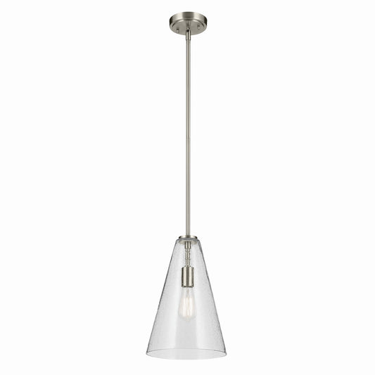 Everly One Light Pendant in Brushed Nickel