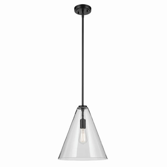 Everly One Light Pendant in Black