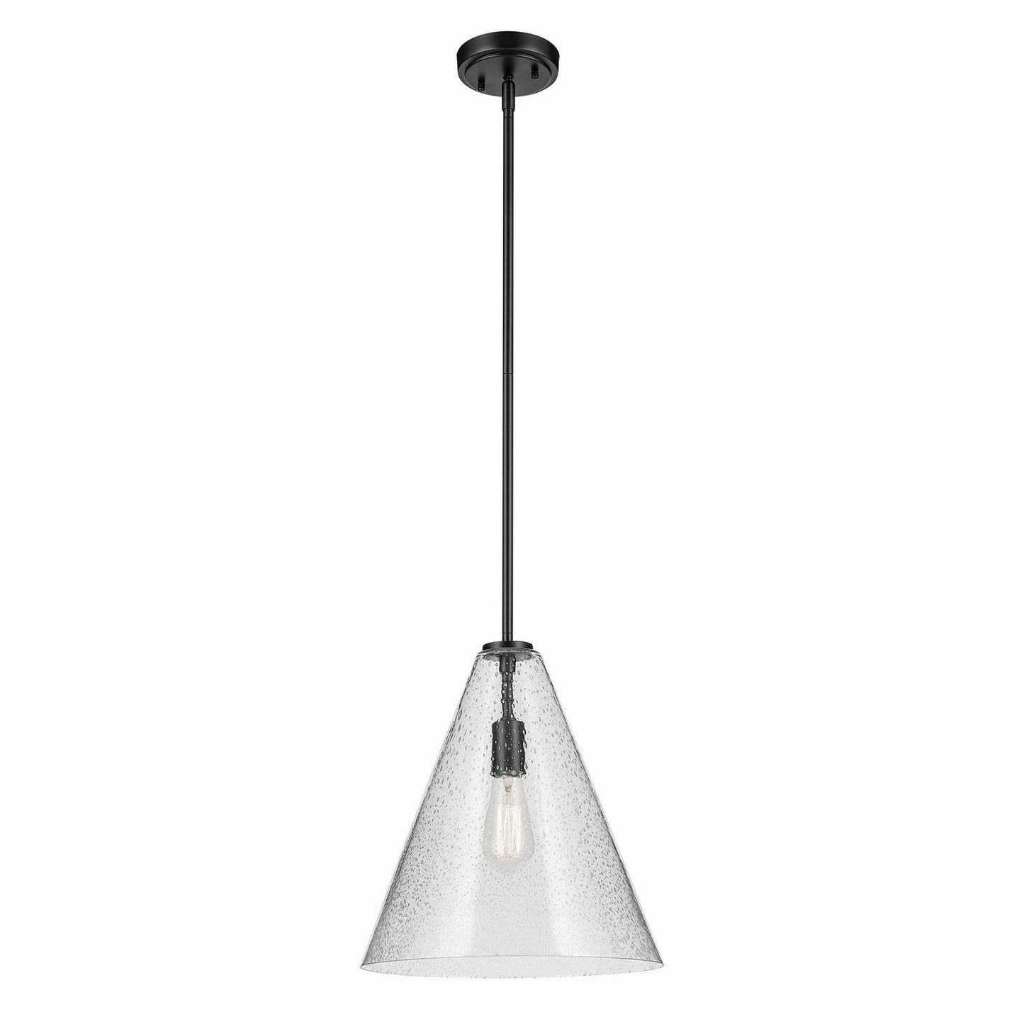 Everly One Light Pendant in Black