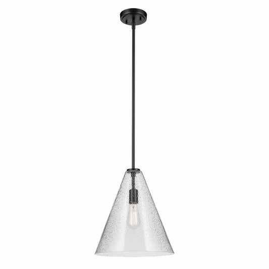 Everly One Light Pendant in Black
