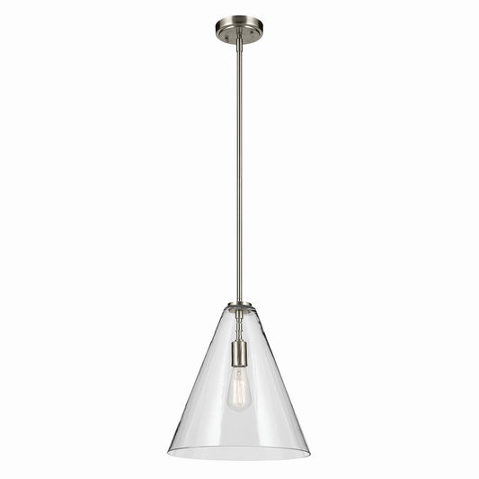 Everly One Light Pendant in Brushed Nickel
